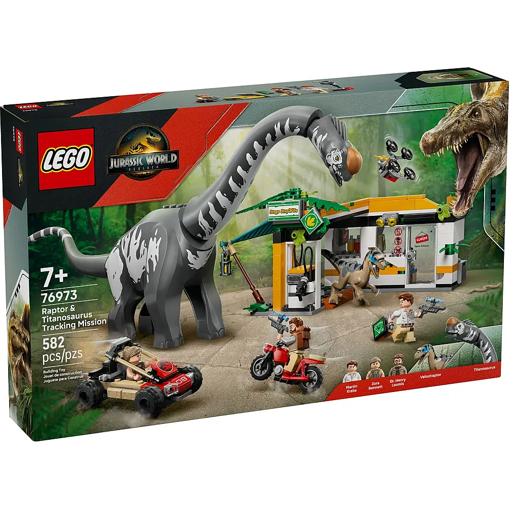 LEGO Jurassic World Raptor & Titanosaurus: Grosse Fhrtensuche 76973