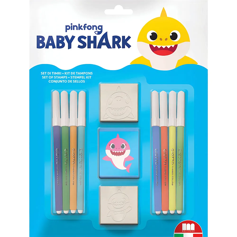 Multiprint Baby Shark Stempelset - 11 Teile