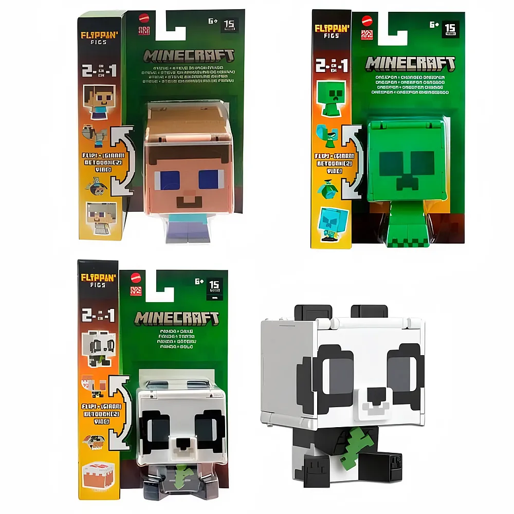 Mattel Minecraft 2in1 Flippin Figur - 9,5 cm - Action figures