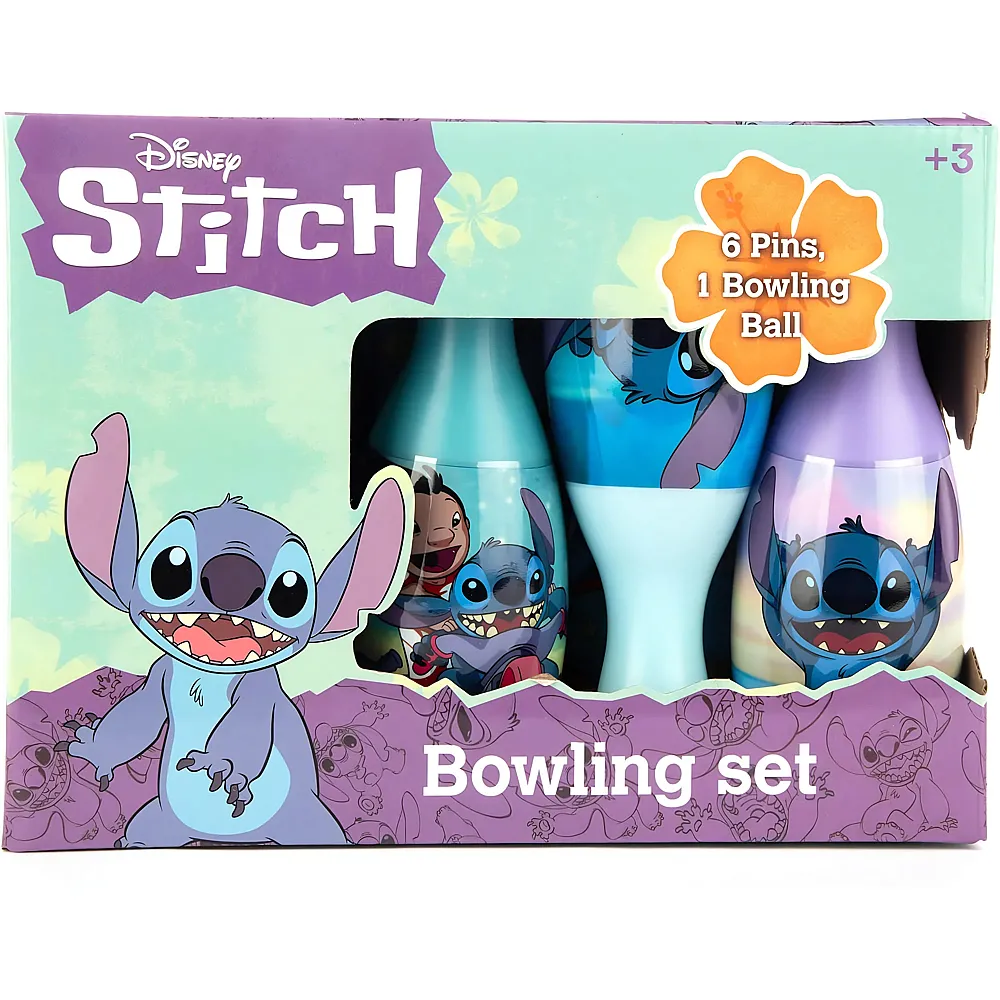 Sambro Lilo & Stitch Stitch Bowling-Set, 7-teilig.