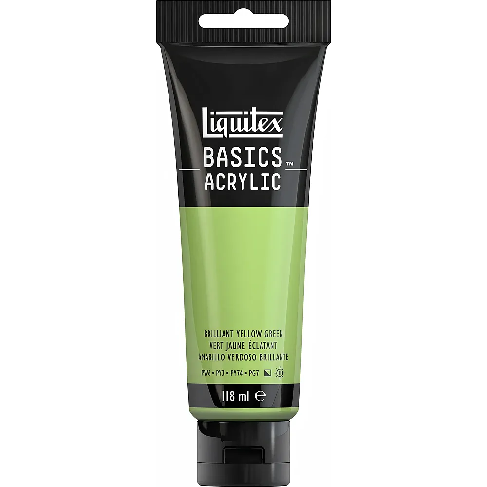 Liquitex Lqx Basics Acrylfarbe 118ml Tube Gelbgrn Brillant - Suche