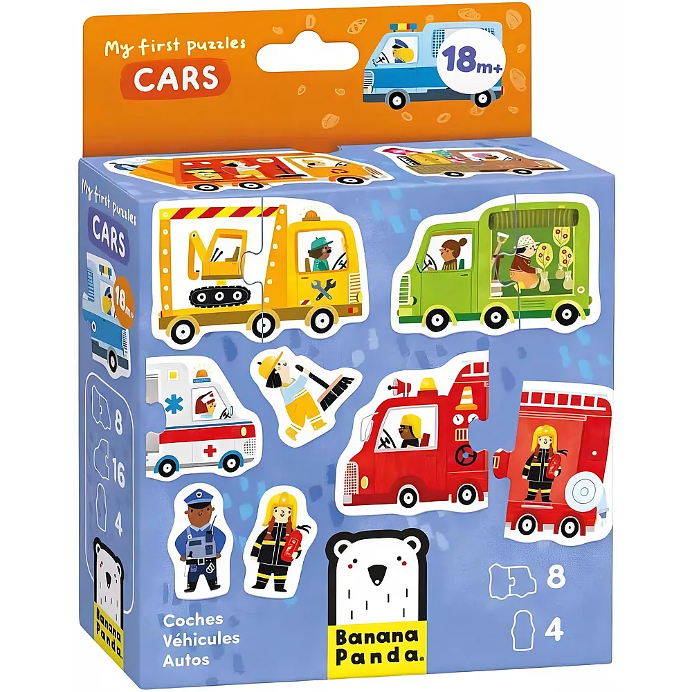 Banana Panda Puzzle 4in1 Mein ersten Autos 2Teile
