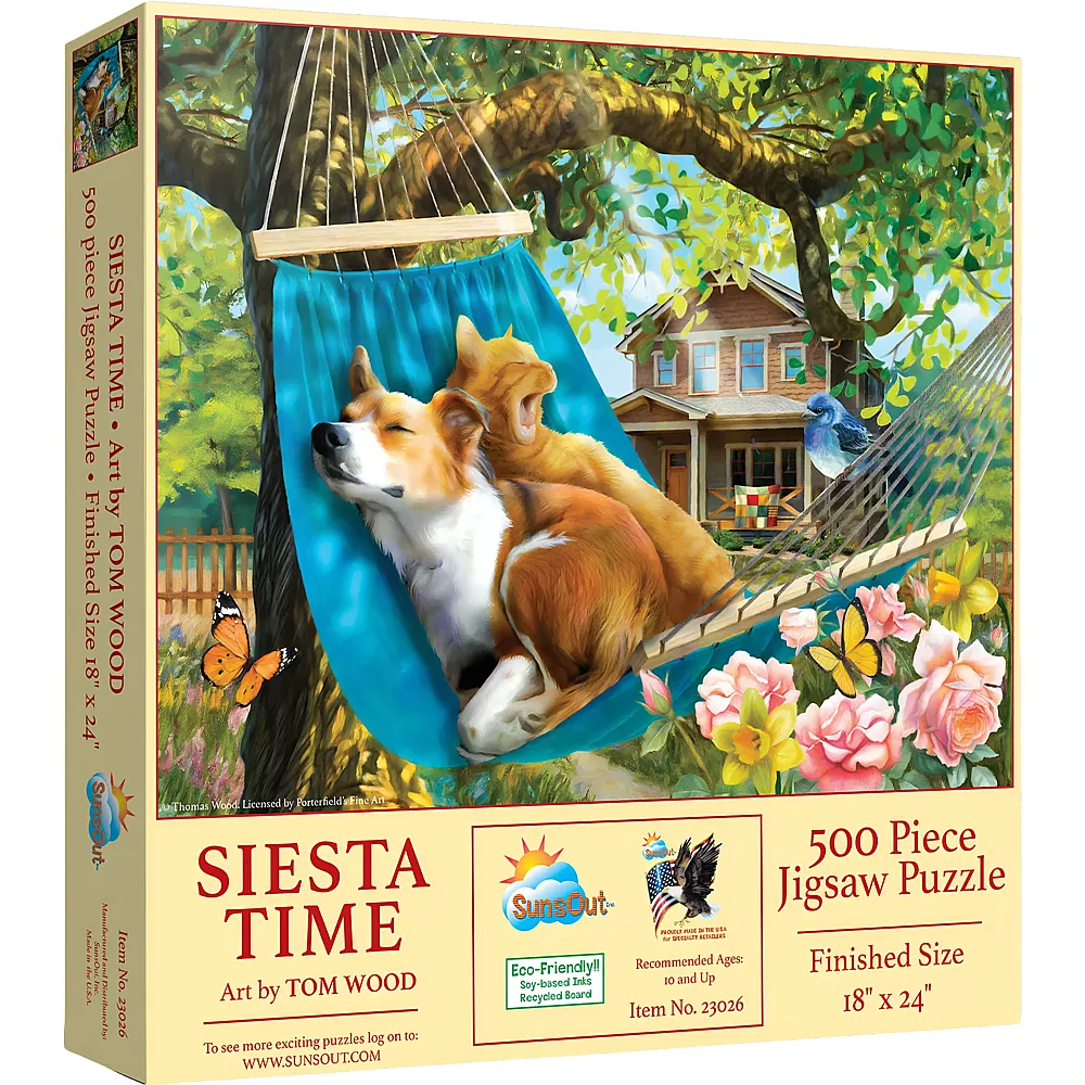 SunsOut Puzzle Tom Wood Siesta Time - 500 Teile