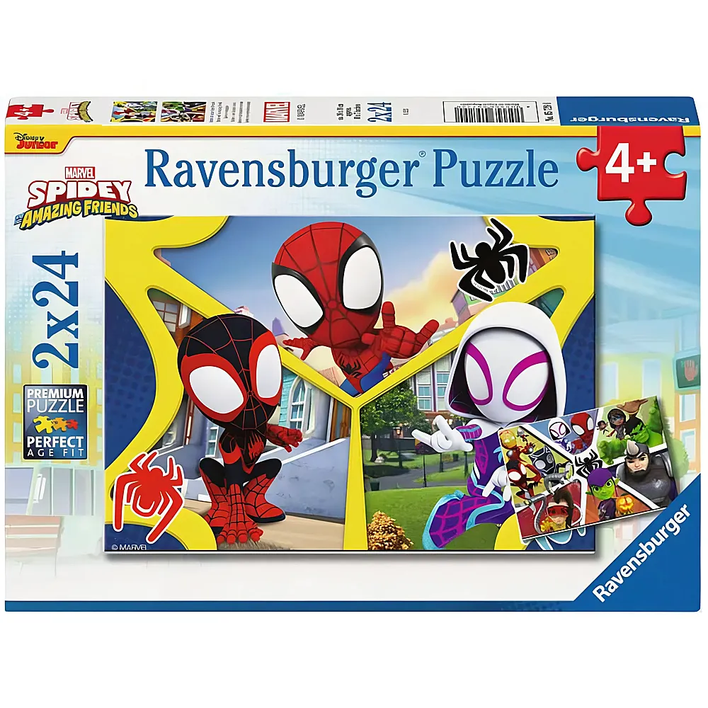 Ravensburger Puzzle Spiderman Spidey und seine Super-Freunde 2x24
