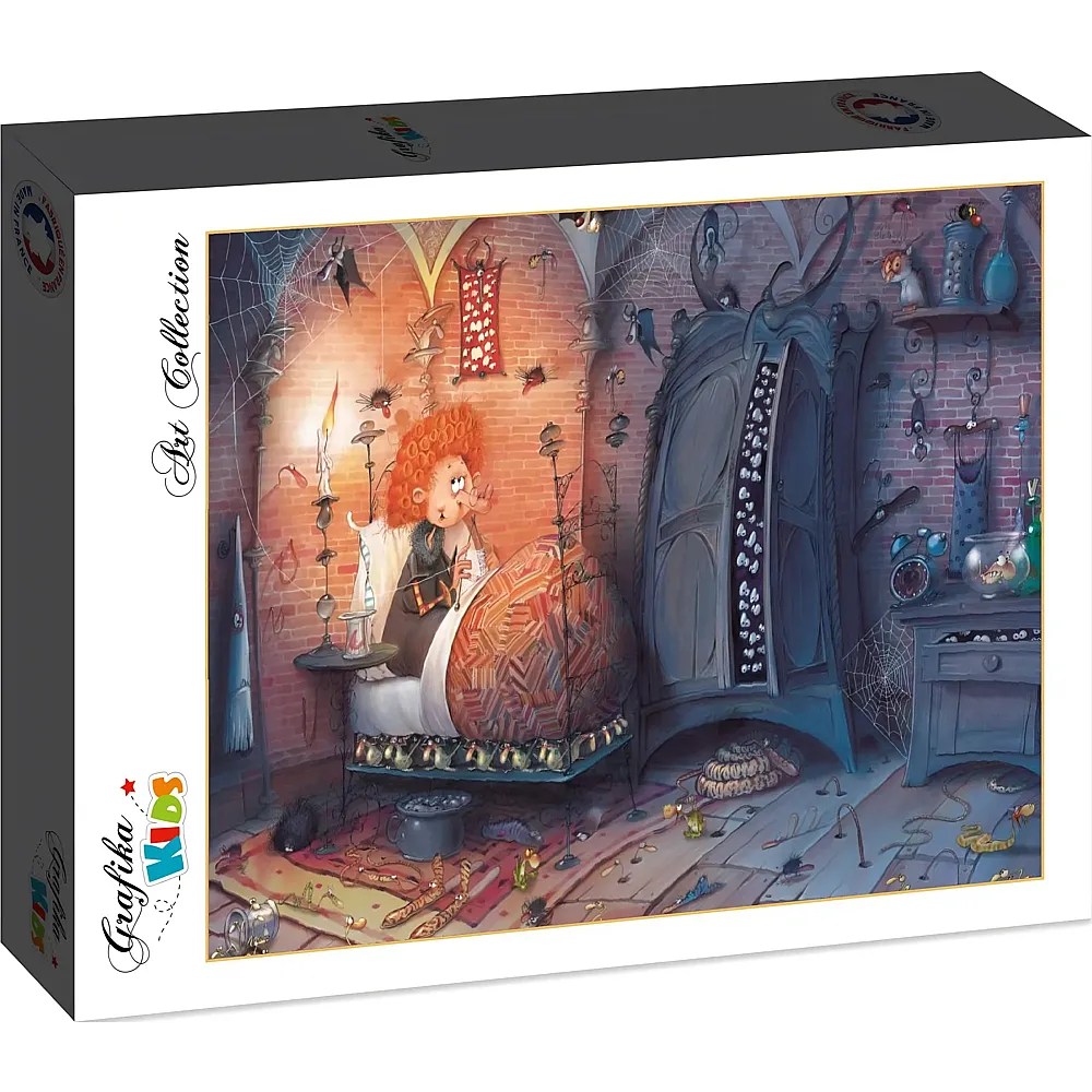 Grafika Puzzle Art Collection Franois Ruyer Grafika Kids Die Hexe im Bett - 24 Teile