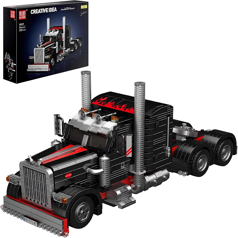 meinspielzeug - Mould King Creative Idea Amerikanischer Truck 10037 | Klemmbausteine Fahrzeuge