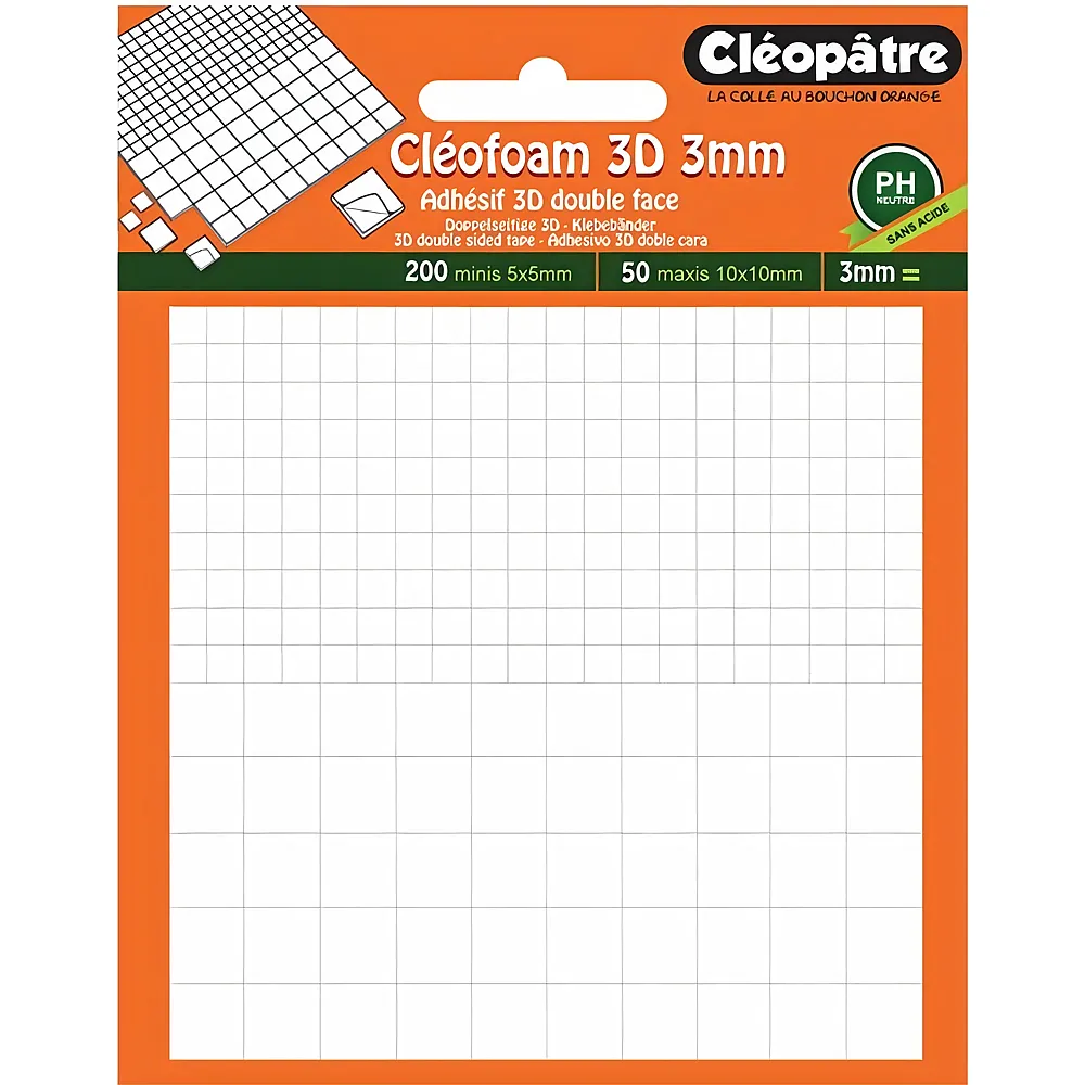Cleopatre Cleofoam � Doppelseitige Klebepunkte 3D Strke Ca. 3mm Zuges