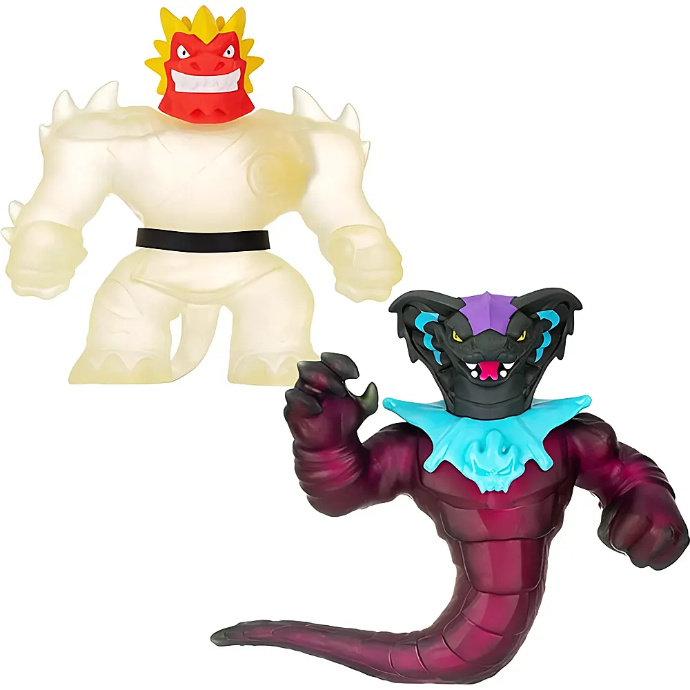 Moose Toys Heroes of Goo Jit Zu Goo Shifters Ultraglow Blazagon vs. Shadowfang Viper