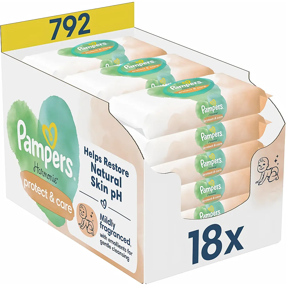 meinspielzeug - Pampers Harmonie Feuchtt�cher Protect & Care 18x44 | Wickeln