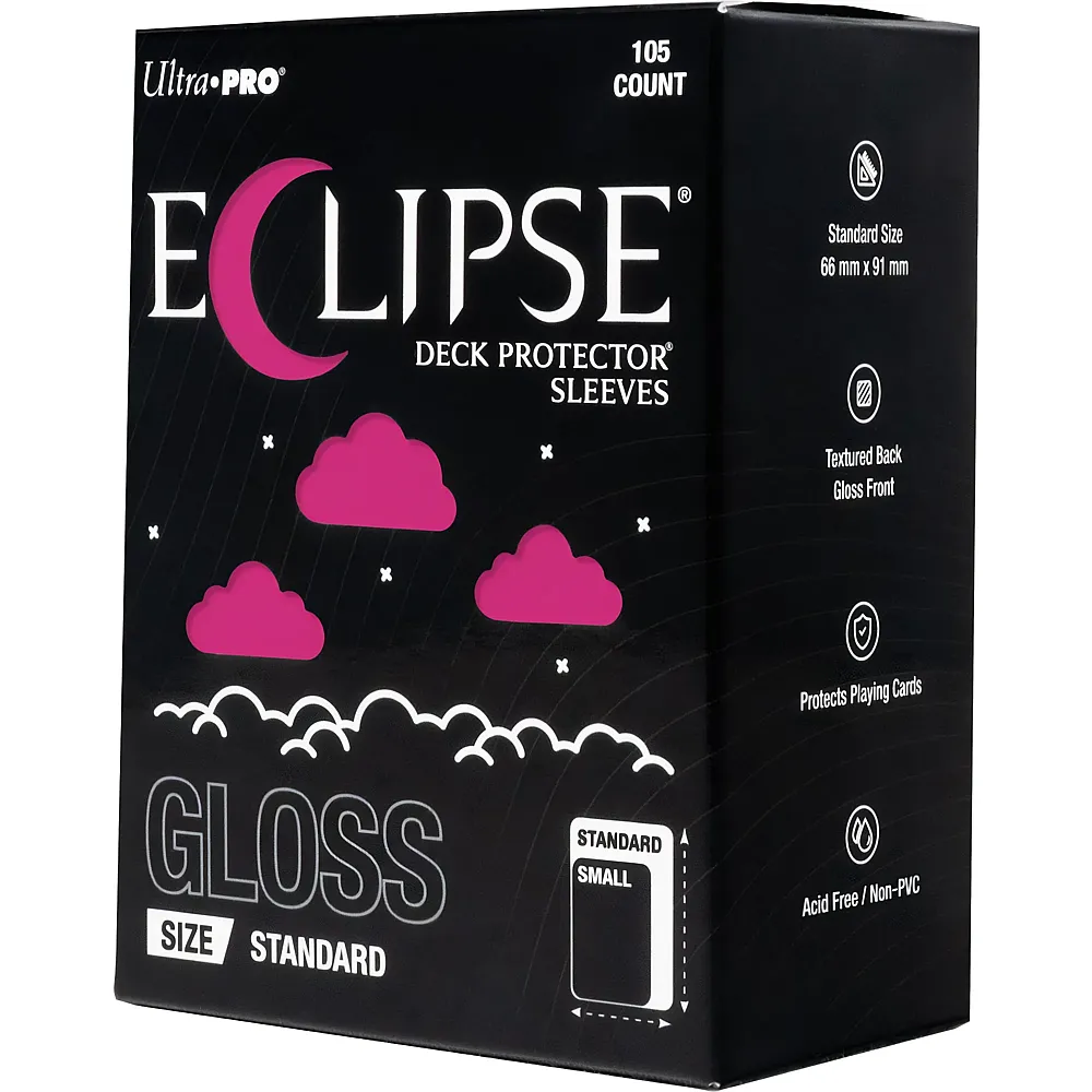 Ultra Pro ECLIPSE Gloss Pink Deck Protector Sleeves Standard 105 - Brands