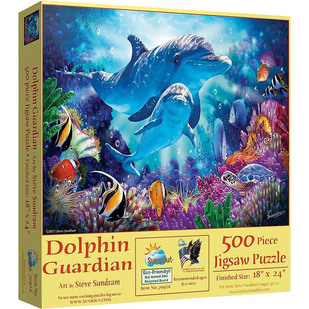 SunsOut Puzzle Steve Sundram Dolphin Guardian - 500 Teile