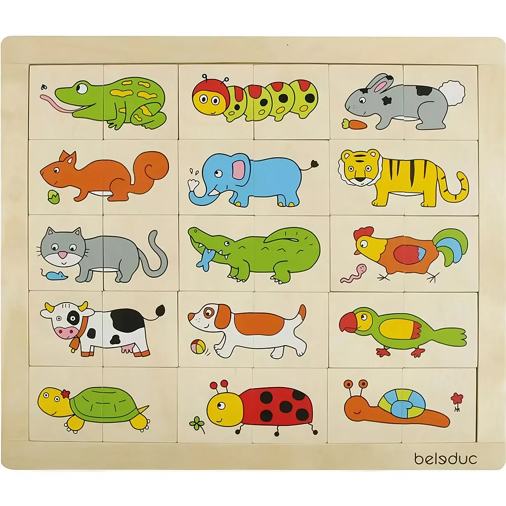 Beleduc Puzzle Match & Mix Animals