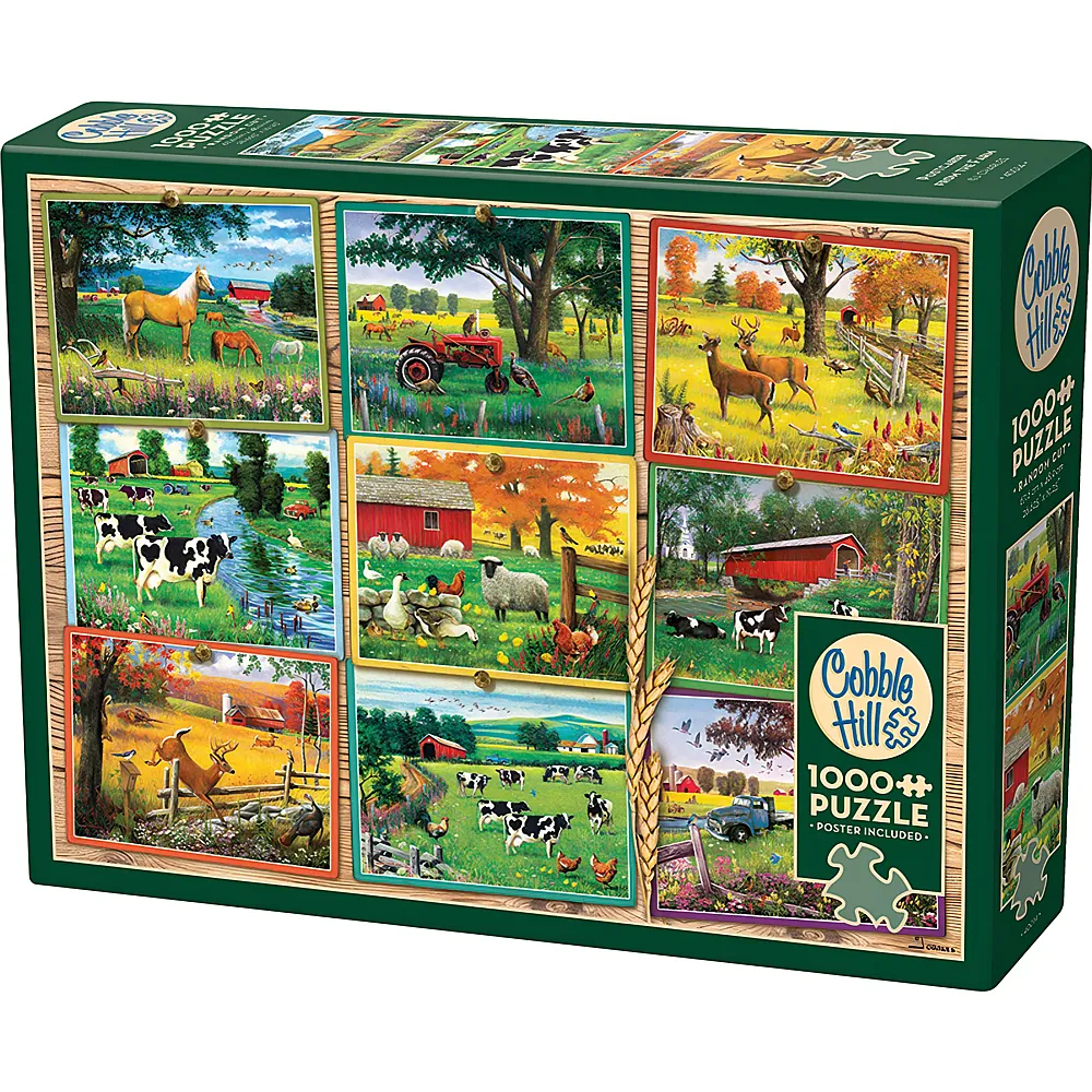 Cobble Hill Puzzle J. Charles Postcards from the Farm - 1000 Teile