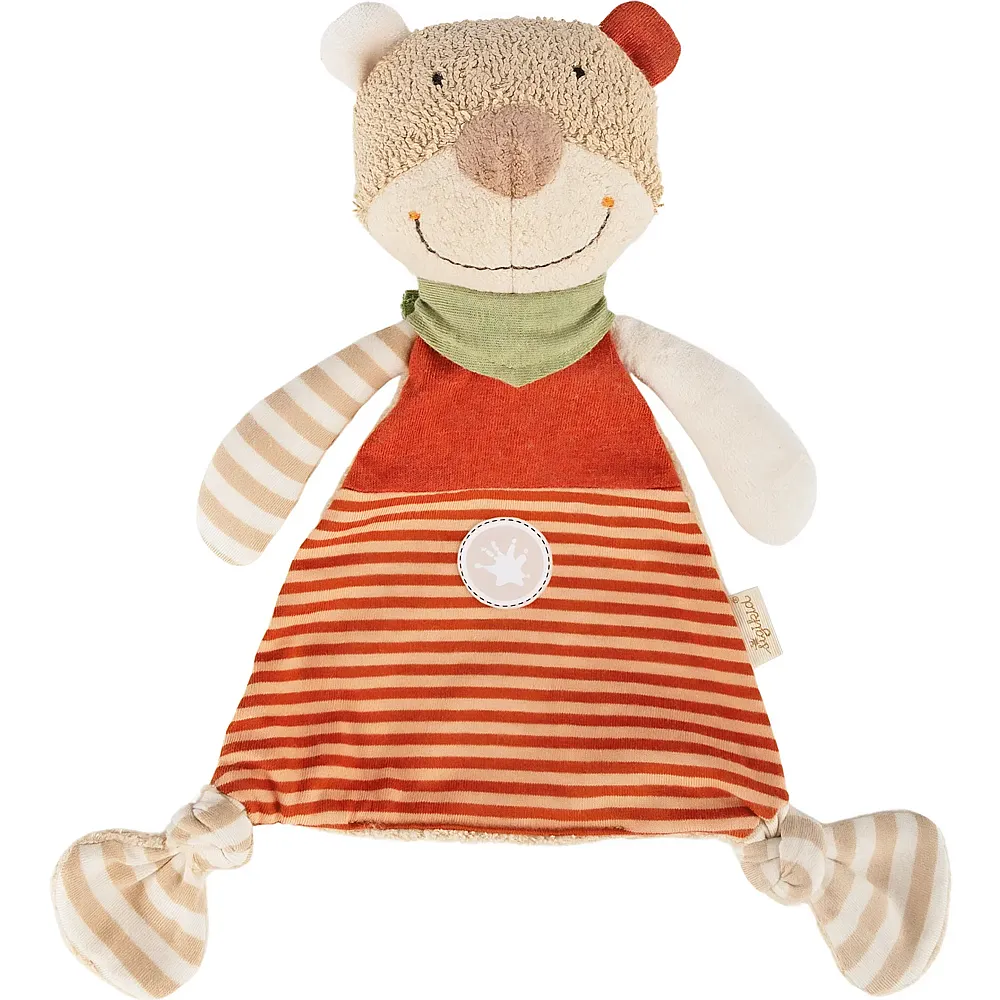 meinspielzeug - Sigikid Baby Schnuffeltuch B�r gestreift Vanilla Braun | Schmuset�cher