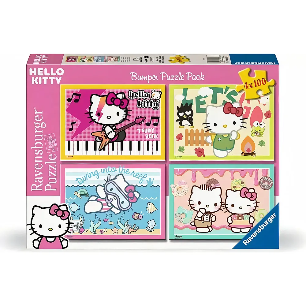 Ravensburger Puzzle 4 in a Box Hello Kitty 4x100