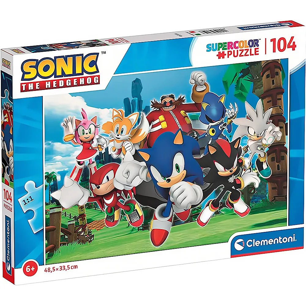 Clementoni Puzzle Supercolor Sonic The Hedgehog 104Teile