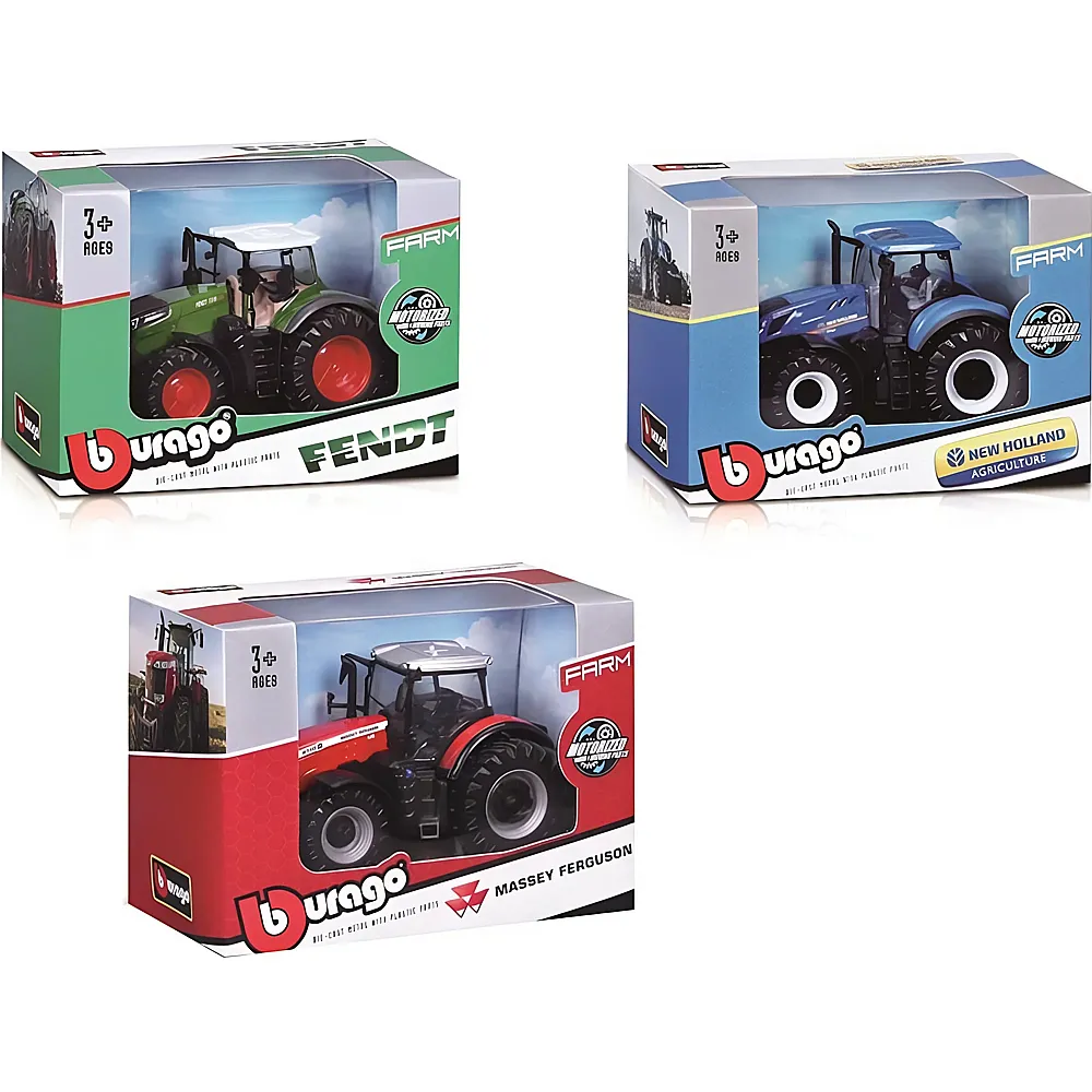 Bburago Farmland Traktor mit Schwungrad Sortiment