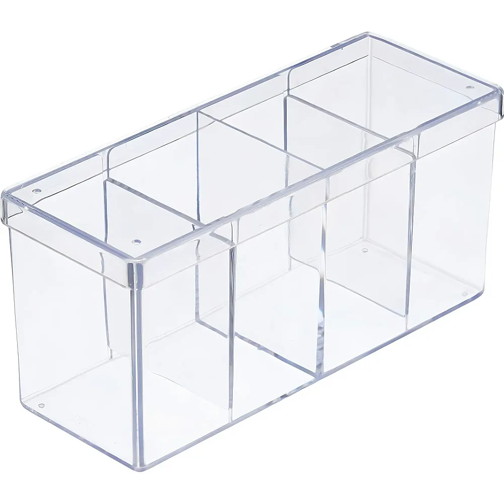 Ultra Pro 4-Compartment Clear Card Box Up to 240 Cards