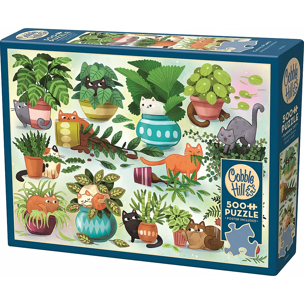 Cobble Hill Puzzle Katzen gegen Pflanzen 500Teile