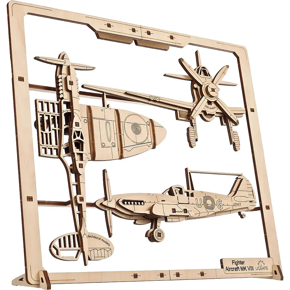meinspielzeug - Ugears 2.5D Kampfflieger - 47 Teile | Technische Baus�tze