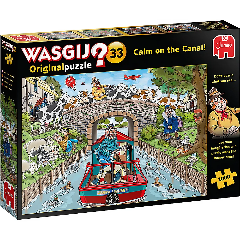 Jumbo Puzzle Original WASGIJ Ruhige Fahr auf dem Kanal - 1000 Teile