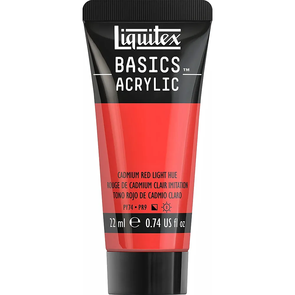 Liquitex Lqx Basics Acrylfarbe 22ml Tube Kadmiumrot Hell Farbton - Suche