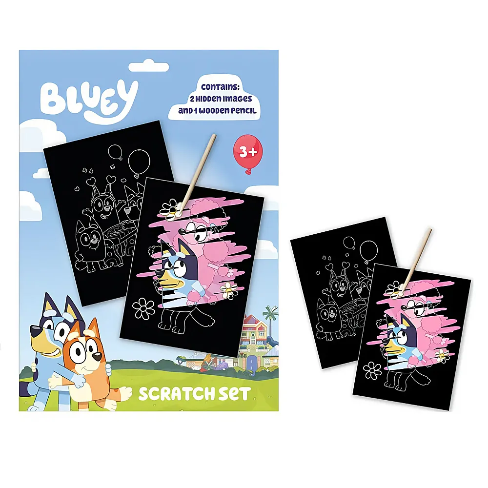 meinspielzeug - Sombo Bluey Scratch-Set 22.5x29.5cm
