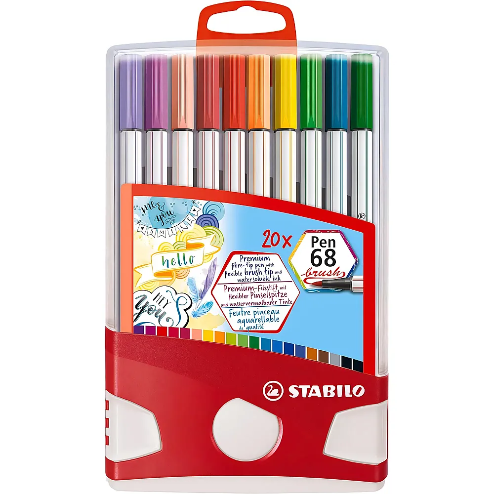 Stabilo Tischset Premium-Filzstifte Pen 68 - 20 Teile