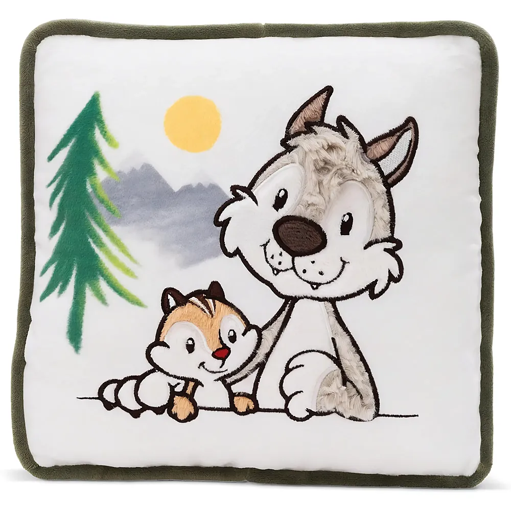 Nici Forest Friends Kinder Kissen Wolf Winny & Streifenh�rnchen JoJo - Dekoration