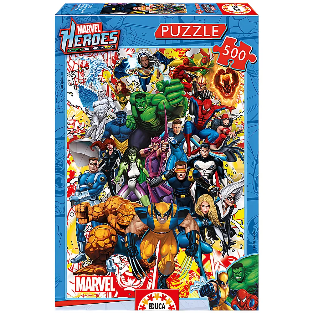 Educa Puzzle Marvel Heroes 500Teile