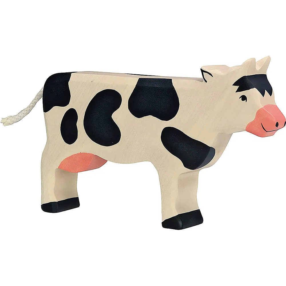 Holztiger Kuh stehend Schwarz | Bauernhoftiere