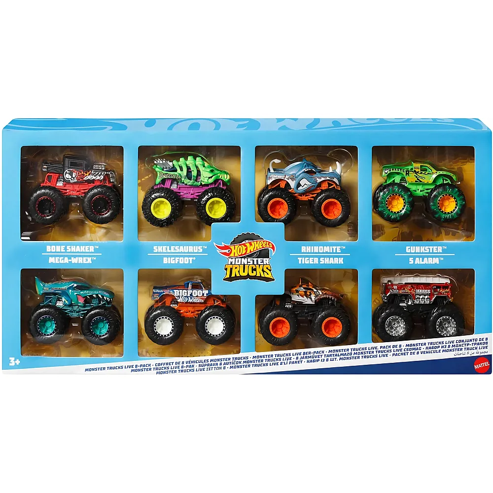 Hot Wheels Monster Trucks 8 Die-Cast-Spielzeugtrucks 1:64