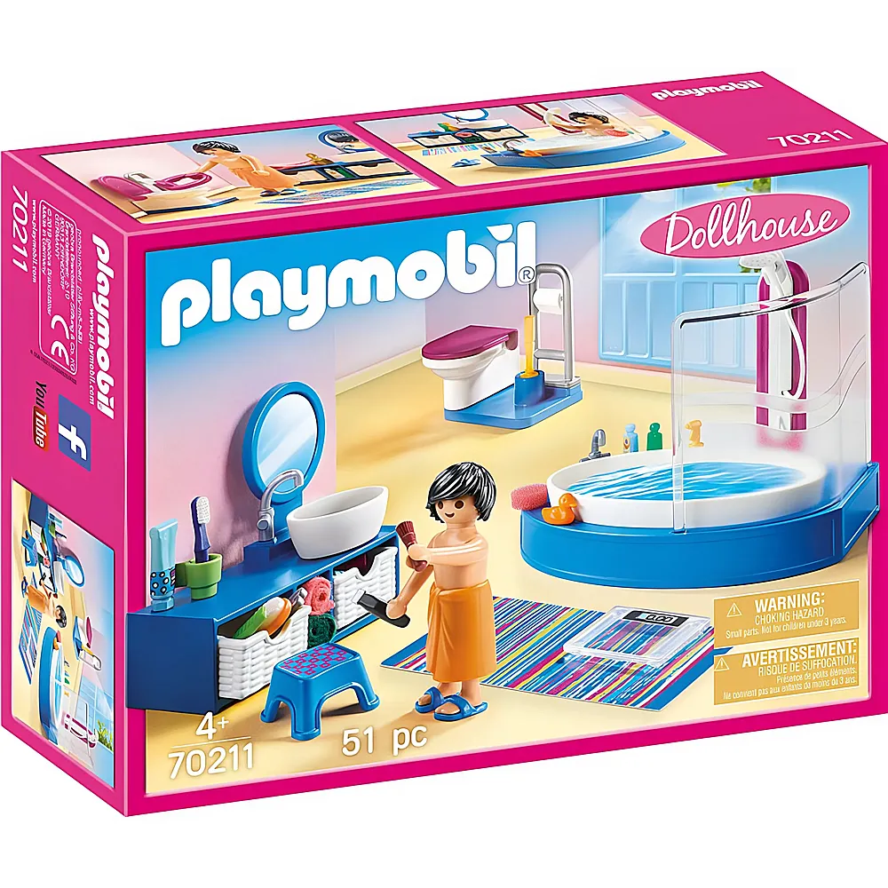 PLAYMOBIL Dollhouse Badezimmer 70211