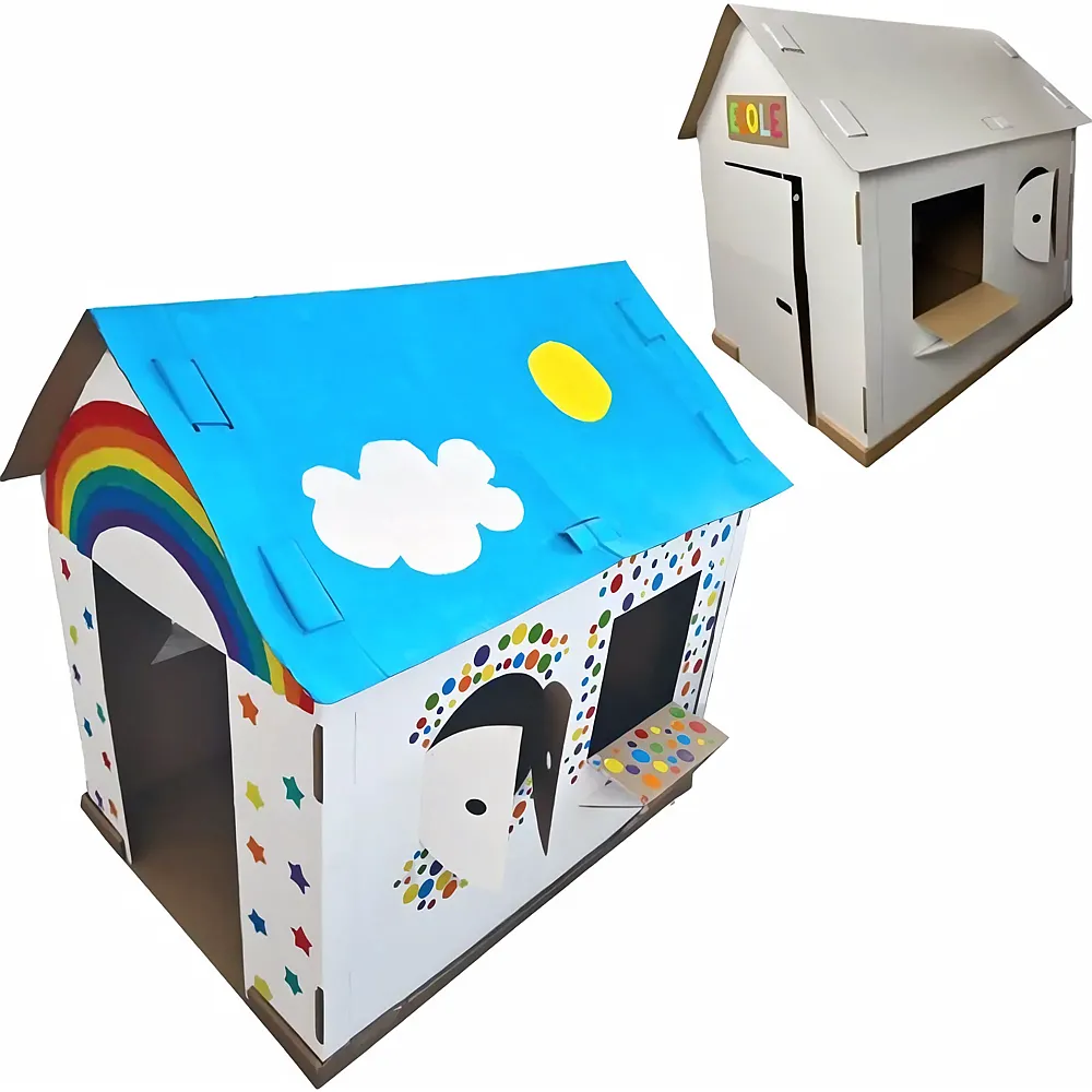 Cleopatre Maison Geante EN Carton Blanc A Monter ET Decorer.