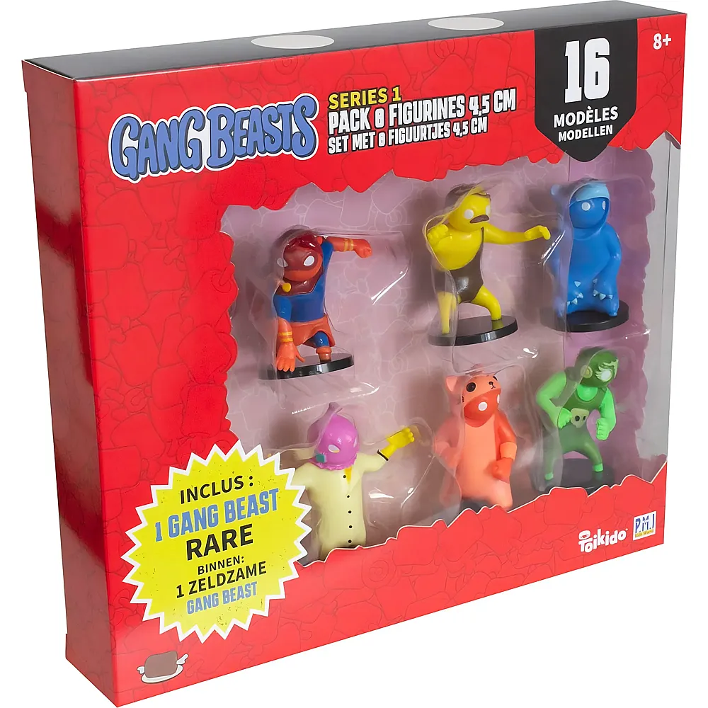 Lansay Gang Beasts - Pack 8 Fig. 4.5cm Modeles Assortis