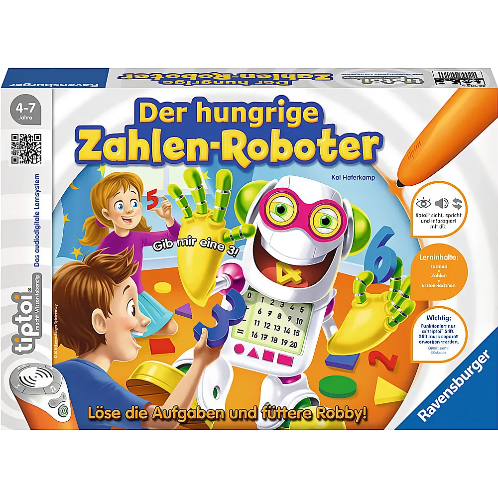 Ravensburger tiptoi Der hungrige Zahlen-Roboter