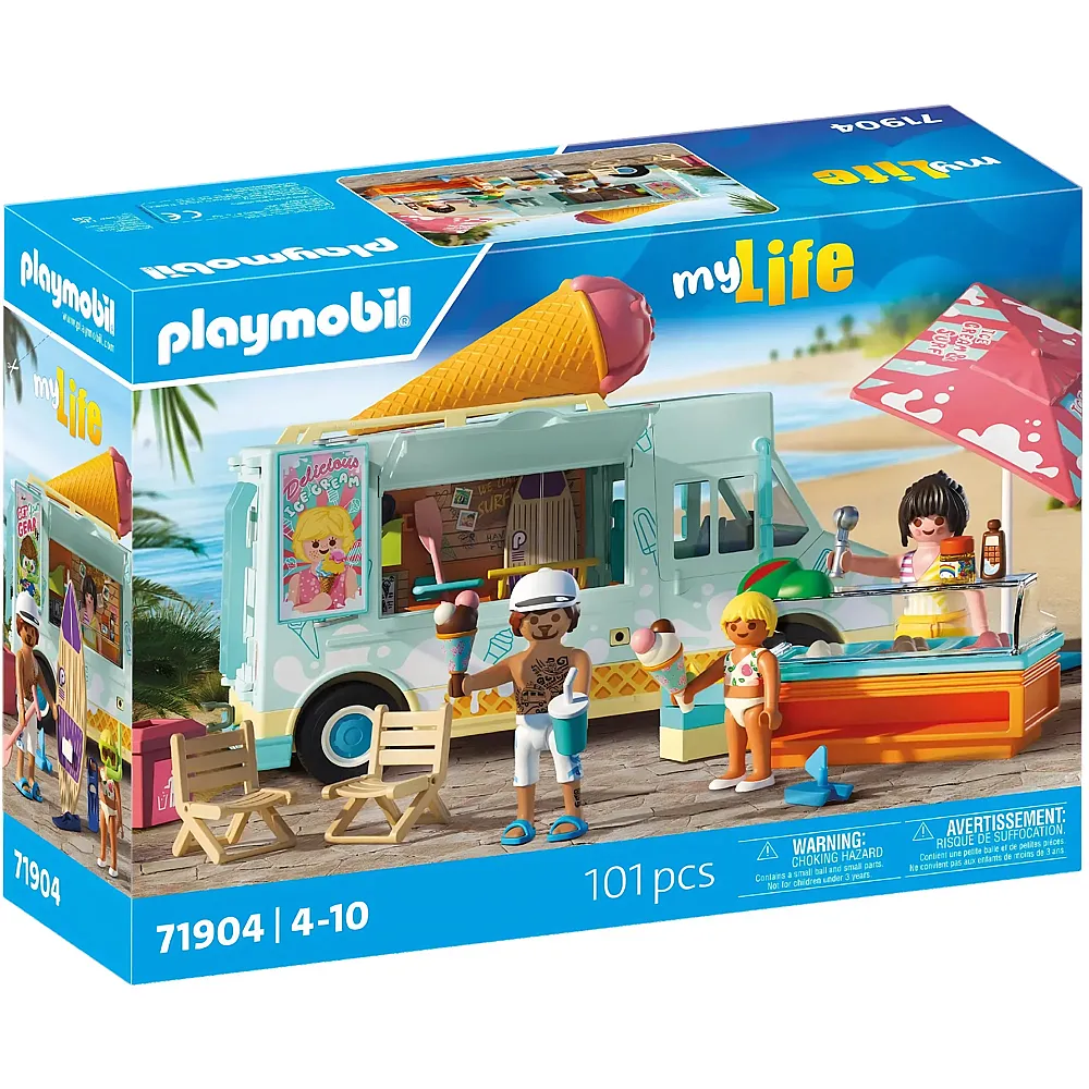 PLAYMOBIL My Life Ice Cream Truck mit Surfshop 71904