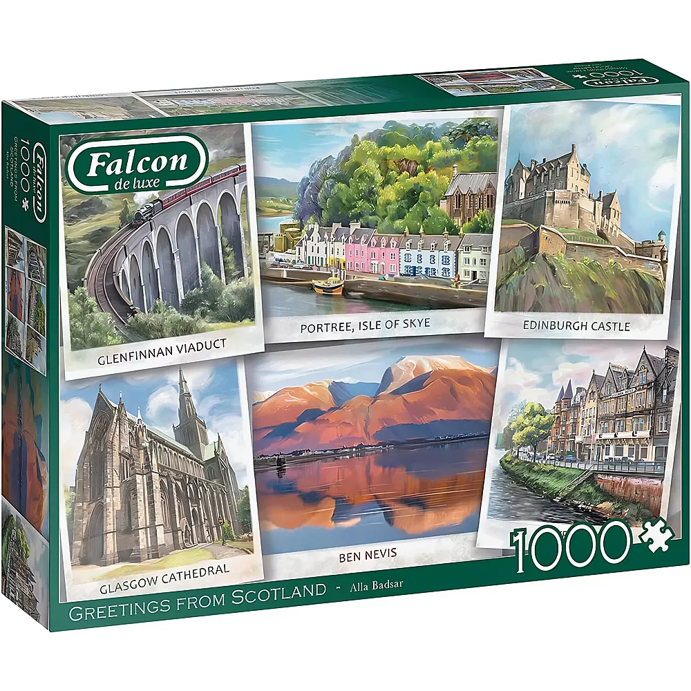Falcon Puzzle Greetings from Scotland 1000Teile
