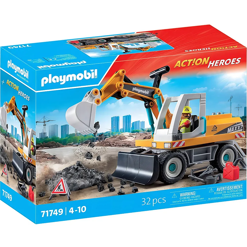 PLAYMOBIL Action Heroes Grosser Bagger 71749