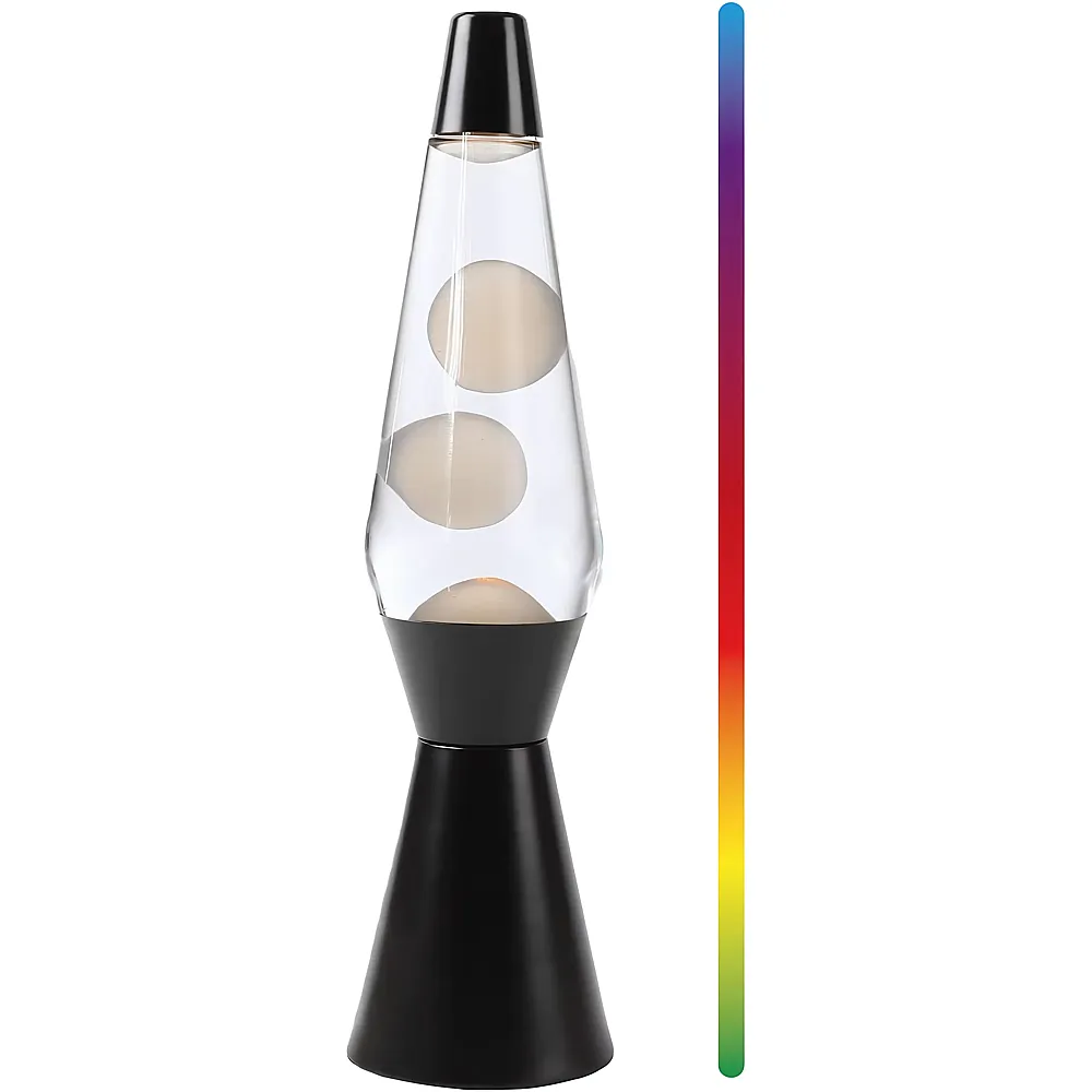 i-total LED Lavalampe mit Heizwiderstand zum Erhitzen von Wachs Weiss - 36 cm