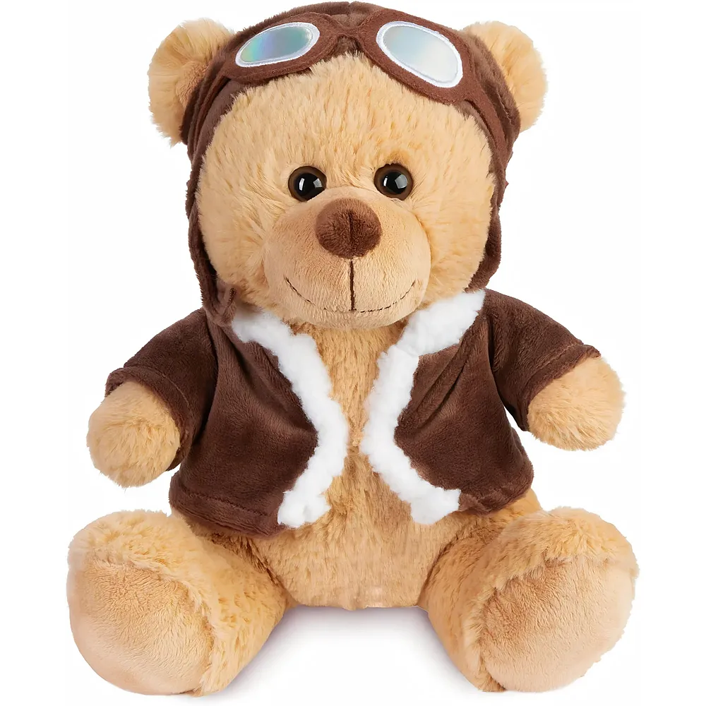 Brubaker Teddyb�r Pilot mit Fliegerbrille und Pilotenoutfit - 25 cm