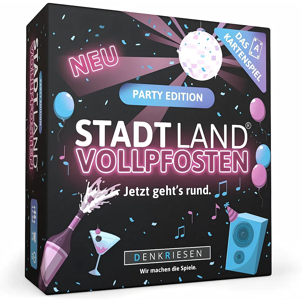 Denkriesen Stadt Land Vollpfosten Das Kartenspiel Party Edition - Deutsch