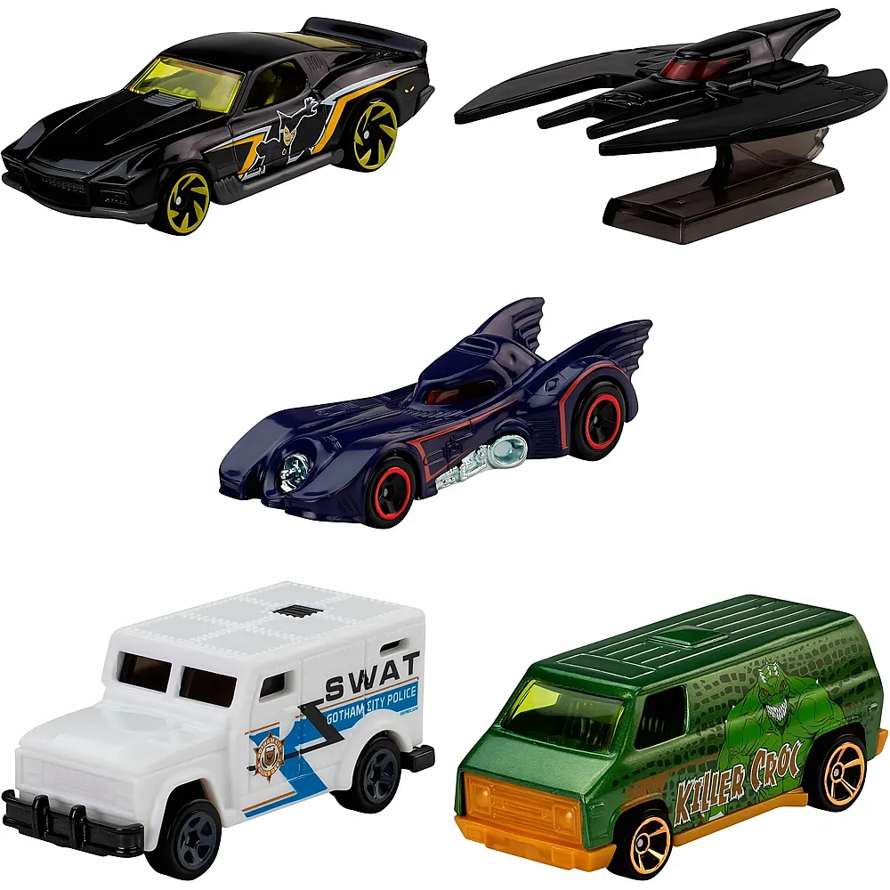 Hot Wheels 5er-Set Batman Vehicles Collector's 1:64