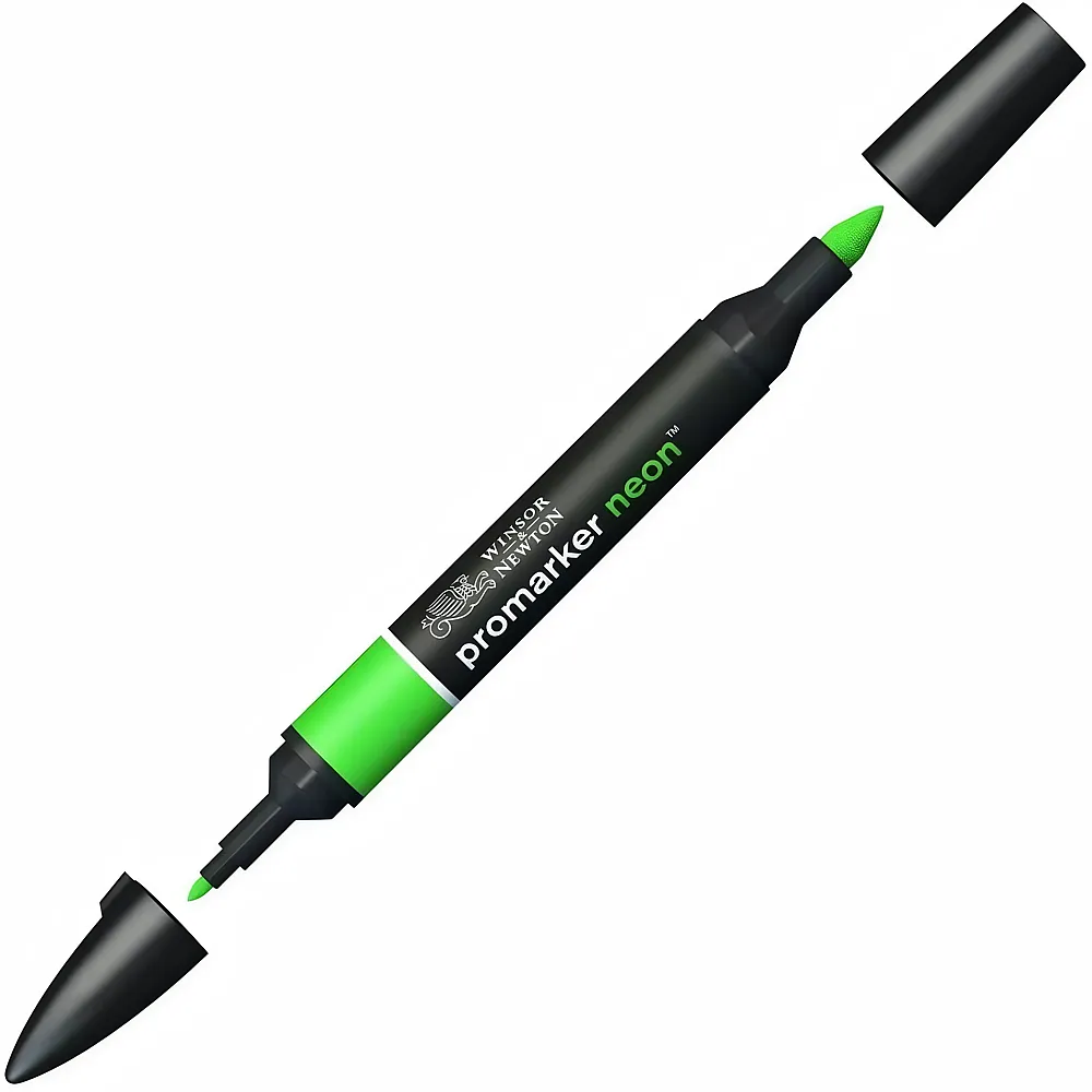 Winsor & Newton Promarker Stift mit 2 Spitzen Neon Gr�n Strahlend | Farbe & Kreide