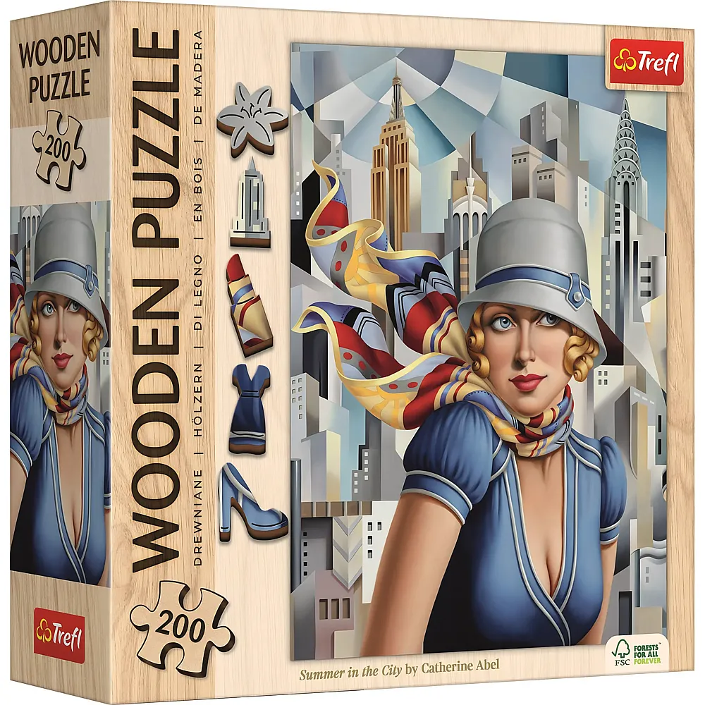 Trefl Puzzle Katharina Abel Sommer in der Stadt - 200 Teile