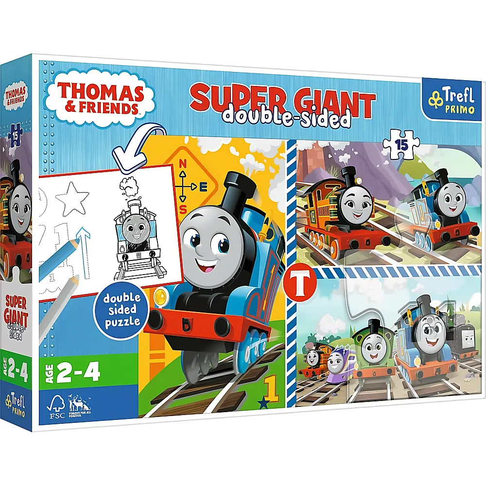 Trefl Puzzle Thomas und seine Freunde 3in1 Thomas & Friends - 15 Teile