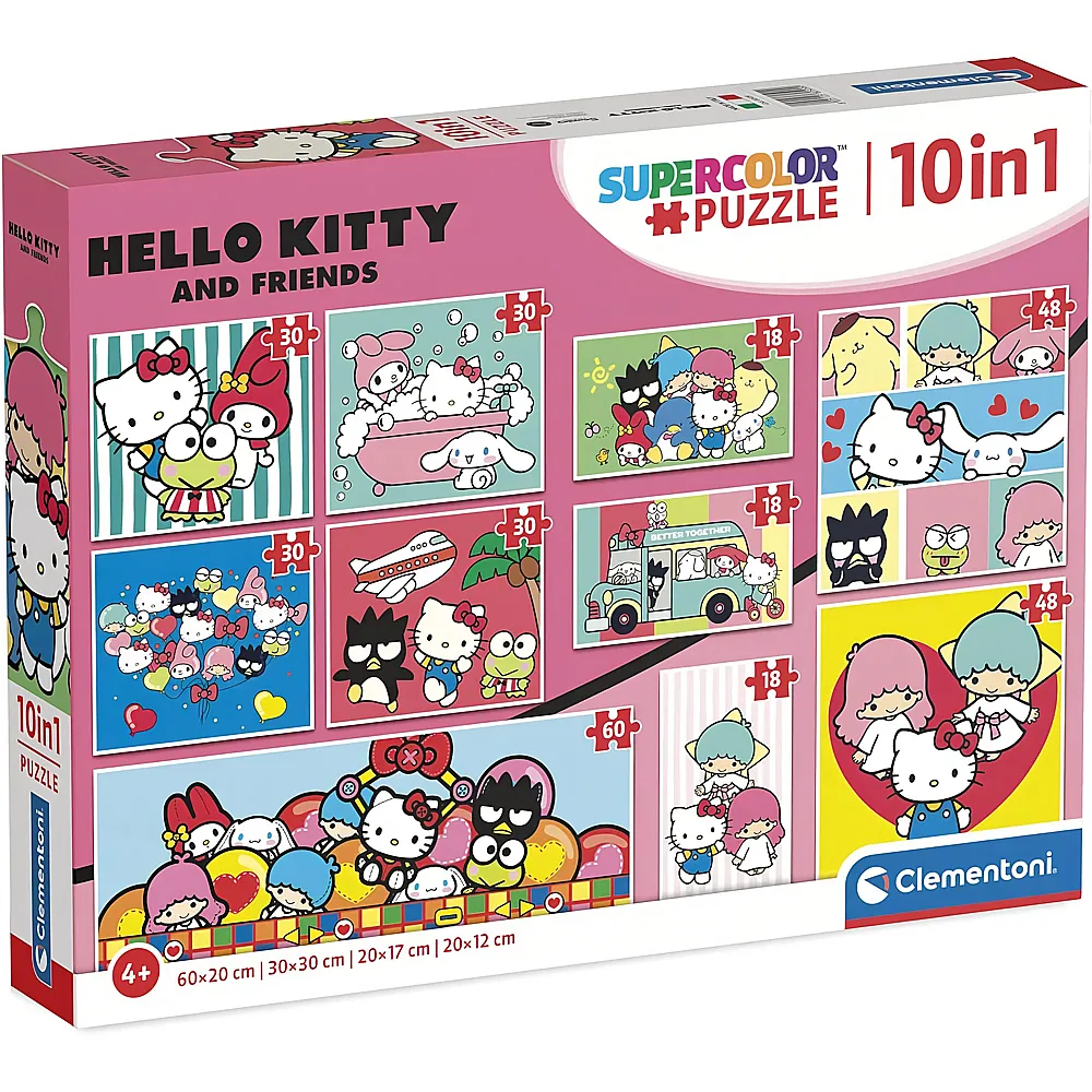 Clementoni Puzzle Supercolor 10in1 Hello Kitty and Friends