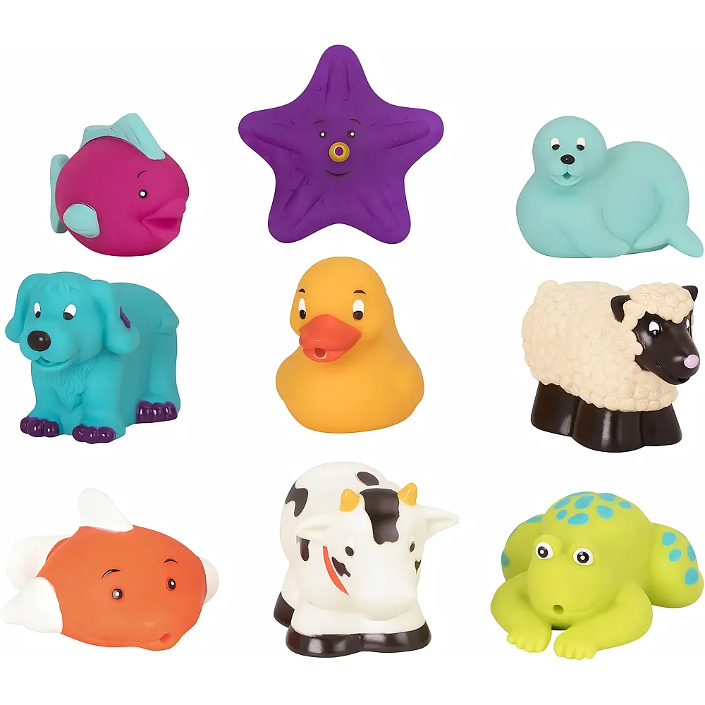 Battat Wasserspritzspielzeug Tiere 9Teile