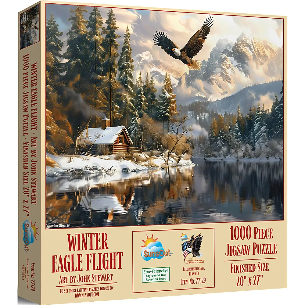 SunsOut Puzzle John Stewart Adlerflug im Winter - 1000 Teile
