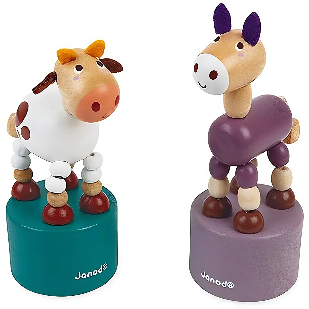 Janod Dekoration Wackelfigur Esel oder Kuh | Spielesets- und Figuren